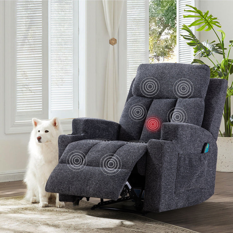 Fabric discount massage recliner